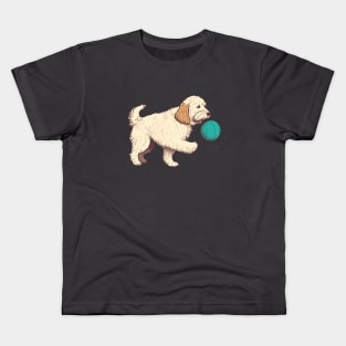 Dog Playing with Ball 01 Kids T-Shirt